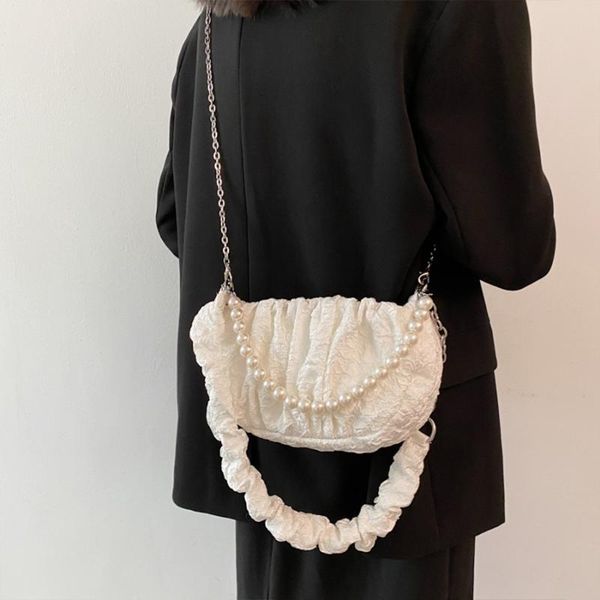 evening bags solid color pleated tote bag 2021 fashion high-quality canvas women's designer handbags pearl chain shoulder messenger
evening bags solid color pleated tote bag 2021 fashion high-quality canvas women's designer handbags pearl chain shoulder messenger