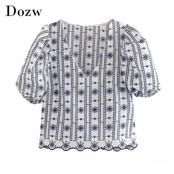 elegant embroidery cropped blouse women vintage v neck cotton shirt summer puff short sleeve fashion blusas mujer 210414, White
elegant embroidery cropped blouse women vintage v neck cotton shirt summer puff short sleeve fashion blusas mujer 210414, White