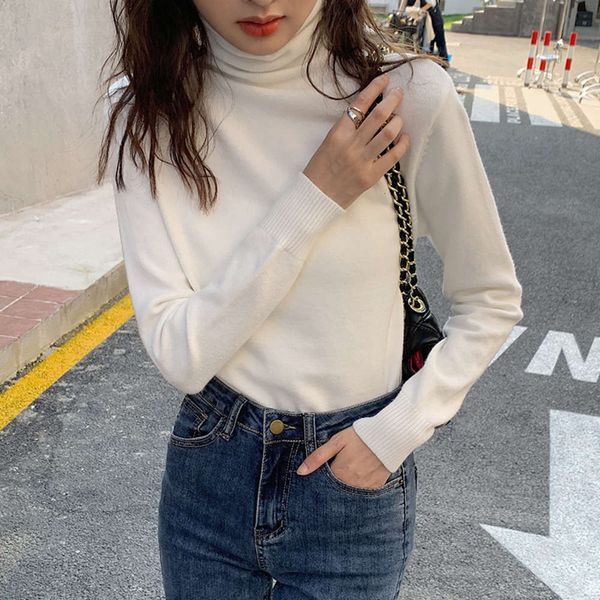 women's sweaters sweaters autumn and winter pile high collar knitting outer wear with inner backing blouse women's pullover pure c, White;black
women's sweaters sweaters autumn and winter pile high collar knitting outer wear with inner backing blouse women's pullover pure c, White;black