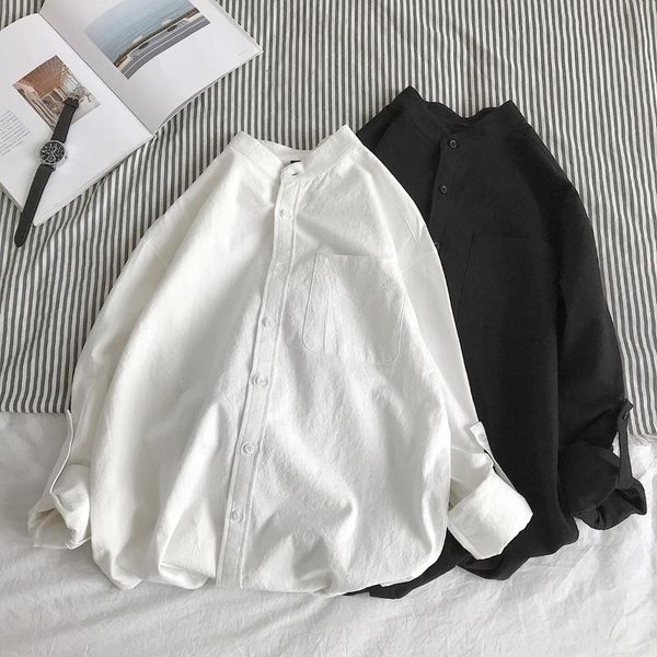 men's casual shirts chemise homme 2021 summer vintage linen cotton black white men shirt korean long sleeve loose cardigan mens, White;black
men's casual shirts chemise homme 2021 summer vintage linen cotton black white men shirt korean long sleeve loose cardigan mens, White;black