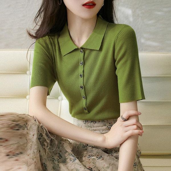 women's knits & tees summer 2021 solid color collar temperament slim short waist small upper cardigan sweater button cotton, White
women's knits & tees summer 2021 solid color collar temperament slim short waist small upper cardigan sweater button cotton, White