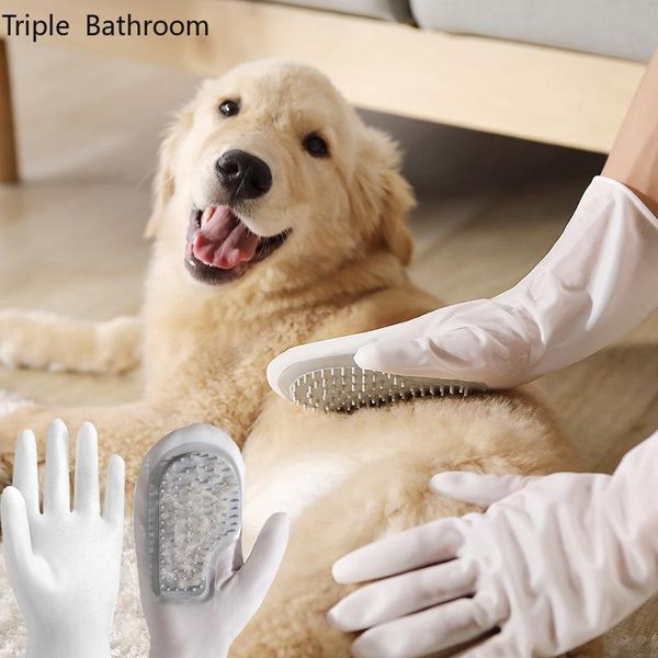 disposable gloves 1 pair rubber cleaning dog cat bath massage to the hair anti-bite household washing clothes durable waterproof
disposable gloves 1 pair rubber cleaning dog cat bath massage to the hair anti-bite household washing clothes durable waterproof