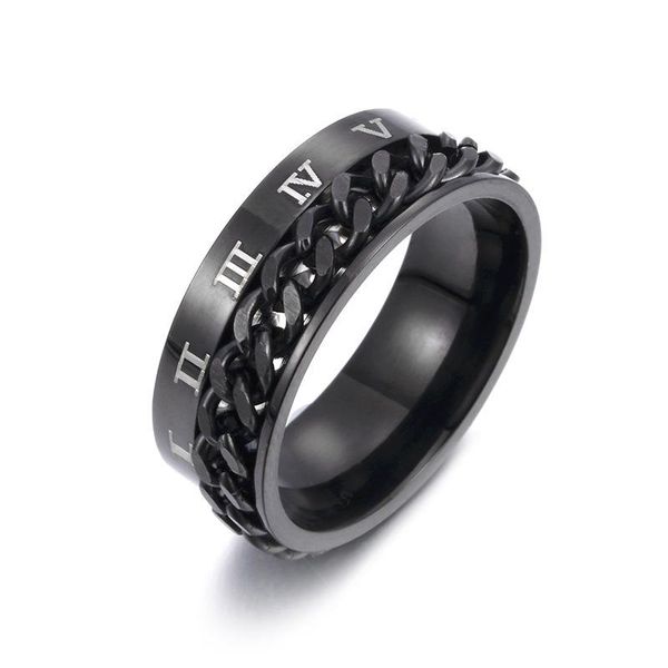 cluster rings personalized fashion roman numeral titanium steel ring, rotatable chain rope jewelry, Golden;silver
cluster rings personalized fashion roman numeral titanium steel ring, rotatable chain rope jewelry, Golden;silver