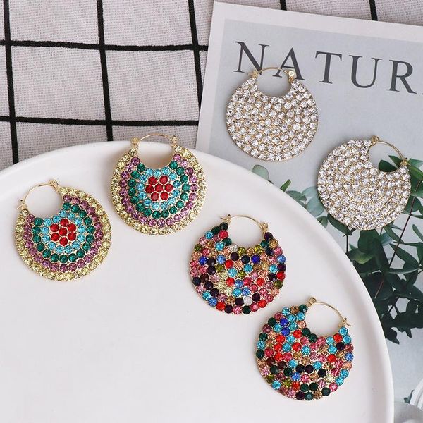 fashion european earrings retro womens exaggerated luxury colorful full acrylic crystal round jewelry for girls stud, Golden;silver
fashion european earrings retro womens exaggerated luxury colorful full acrylic crystal round jewelry for girls stud, Golden;silver