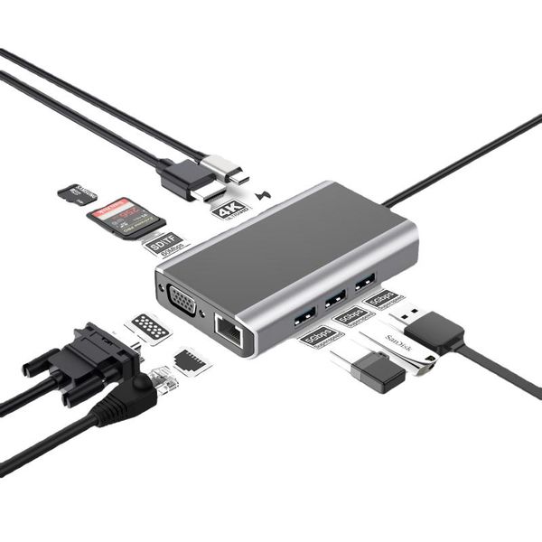 hubs type c docking stations of 9 in 1 multifunctional converter set line usb hub expansion dock
hubs type c docking stations of 9 in 1 multifunctional converter set line usb hub expansion dock