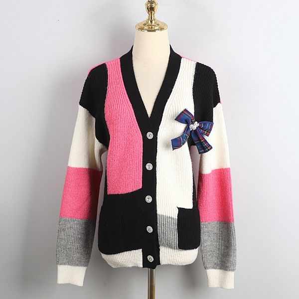 women's jackets runway v-neck color-blocking sweater fall winter casual loose fashion long-sleeved jacket women cardigans clothes bw06, Black;brown
women's jackets runway v-neck color-blocking sweater fall winter casual loose fashion long-sleeved jacket women cardigans clothes bw06, Black;brown
