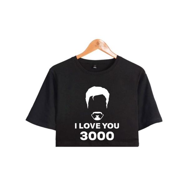 women's t-shirt i love you 3000 print navel t shirt basic woman short sleeve t-shirts casual summer women o-neck xs-2xl, White 
women's t-shirt i love you 3000 print navel t shirt basic woman short sleeve t-shirts casual summer women o-neck xs-2xl, White
