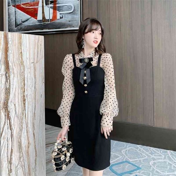 autumn french temperament polka dot dress strap skirt two-piece female office lady full polyester 210416, White
autumn french temperament polka dot dress strap skirt two-piece female office lady full polyester 210416, White