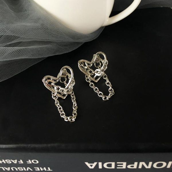 dangle & chandelier irregular niche design hollow heart tassel chain long elegant stud earrings for women fashion jewelry, Silver
dangle & chandelier irregular niche design hollow heart tassel chain long elegant stud earrings for women fashion jewelry, Silver