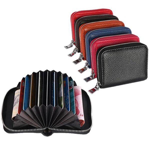 card holders 1 pc men business holder genuine leather women zipper pocket case coin purse, Brown;gray
card holders 1 pc men business holder genuine leather women zipper pocket case coin purse, Brown;gray