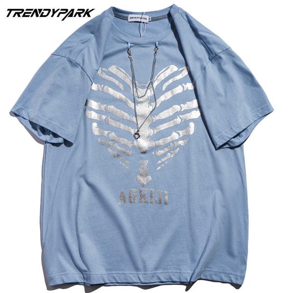 men harajuku t shirt hip hop oversize reflection skeleton print streetwear t-shirt summer short sleeve cotton casual 210601, White;black
men harajuku t shirt hip hop oversize reflection skeleton print streetwear t-shirt summer short sleeve cotton casual 210601, White;black