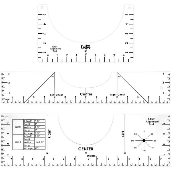 piece t-shirt ruler center design guide set suitable for collar/application vinyl/sublimation/heat embossing sewing notions & tools, Black
piece t-shirt ruler center design guide set suitable for collar/application vinyl/sublimation/heat embossing sewing notions & tools, Black