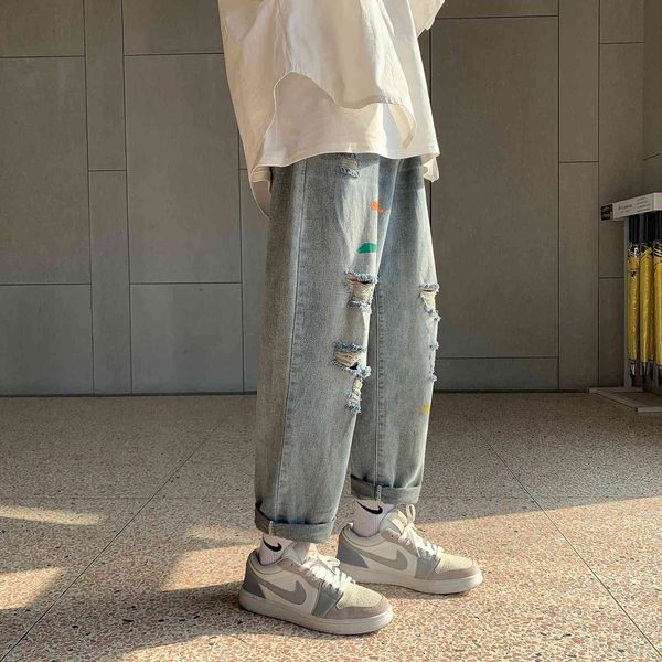 men's jeans hole men's breeches will summer thin quarters... loose pants wide... leg fashion... daddy's special accountant re, Blue
men's jeans hole men's breeches will summer thin quarters... loose pants wide... leg fashion... daddy's special accountant re, Blue