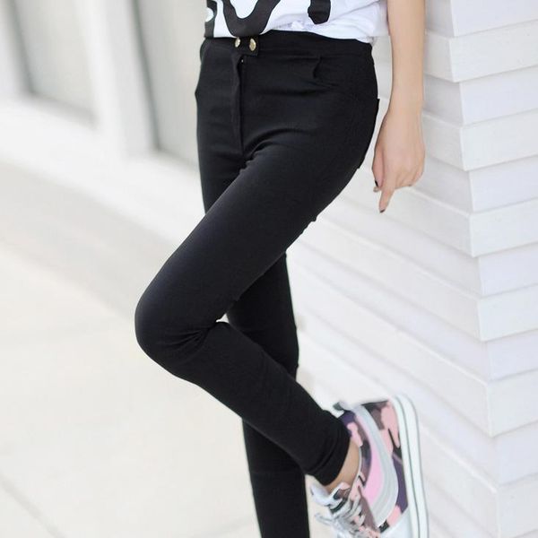 women's leggings 2021 spring fall stretch pants elastic pencil trousers for lady slim ladies female all-match style, Black
women's leggings 2021 spring fall stretch pants elastic pencil trousers for lady slim ladies female all-match style, Black