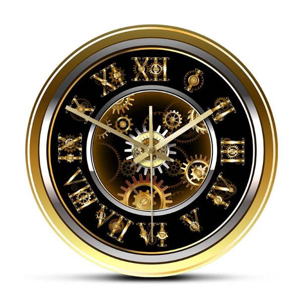 wall clocks clockwork steampunk style modern design clock for bedroom home décor vintage roman numerals gold gear printed
wall clocks clockwork steampunk style modern design clock for bedroom home décor vintage roman numerals gold gear printed