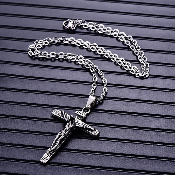 pendant necklaces cross mens christian jesus pendants gifts for male accessories stainless steel necklace jewelry on the neck wholesale, Silver
pendant necklaces cross mens christian jesus pendants gifts for male accessories stainless steel necklace jewelry on the neck wholesale, Silver