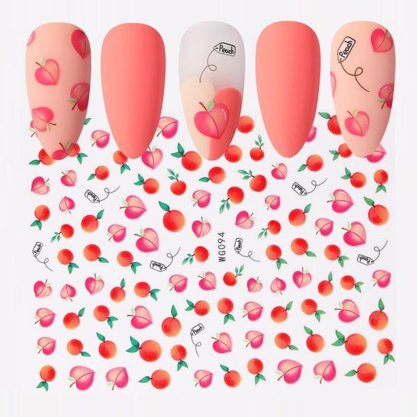 sheet 3d nail stickers watermelon apple banana peach fruit pattern decals wraps slider decoration1, Black
sheet 3d nail stickers watermelon apple banana peach fruit pattern decals wraps slider decoration1, Black
