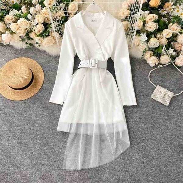 women elegant business suit collar irregular mesh stitching dress lady fashion long sleeve a-line vestidos n739 210527, Black;gray
women elegant business suit collar irregular mesh stitching dress lady fashion long sleeve a-line vestidos n739 210527, Black;gray