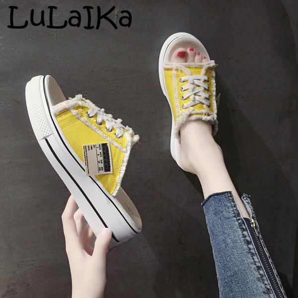 slippers lulaika 2021 summer ladies fashion outer wear round head comfortable open toe lacing casual wild thick bottom 5-8cm, Black
slippers lulaika 2021 summer ladies fashion outer wear round head comfortable open toe lacing casual wild thick bottom 5-8cm, Black