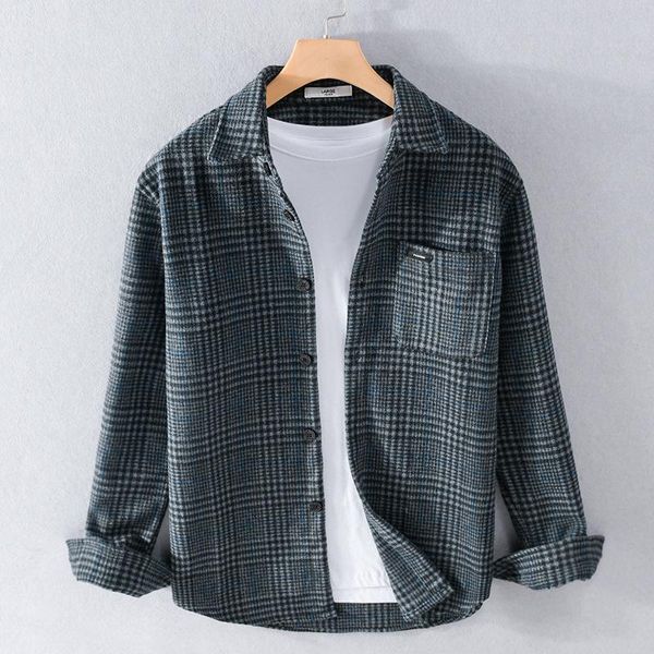 men's wool & blends 9628 england style retro woolen jacket male fall winter thicken warm classic handsome check all-match casual lapel, Black
men's wool & blends 9628 england style retro woolen jacket male fall winter thicken warm classic handsome check all-match casual lapel, Black