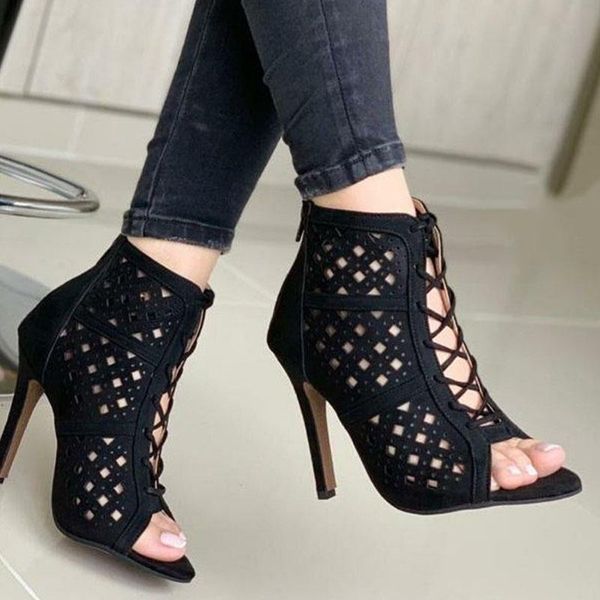 sandals pumps women heels peep toe cross-tied shoes for plus size females 2021 summer fashion hollow out ladies, Black
sandals pumps women heels peep toe cross-tied shoes for plus size females 2021 summer fashion hollow out ladies, Black