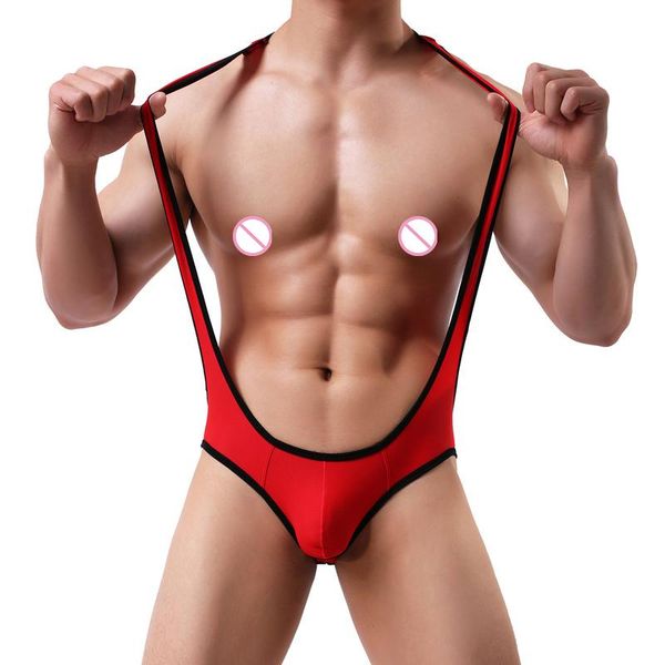 men undershirts bodysuit jumpsuit overalls one-piece leotard wrestling singlets gay jockstrap open busissy underwear, Black;brown
men undershirts bodysuit jumpsuit overalls one-piece leotard wrestling singlets gay jockstrap open busissy underwear, Black;brown