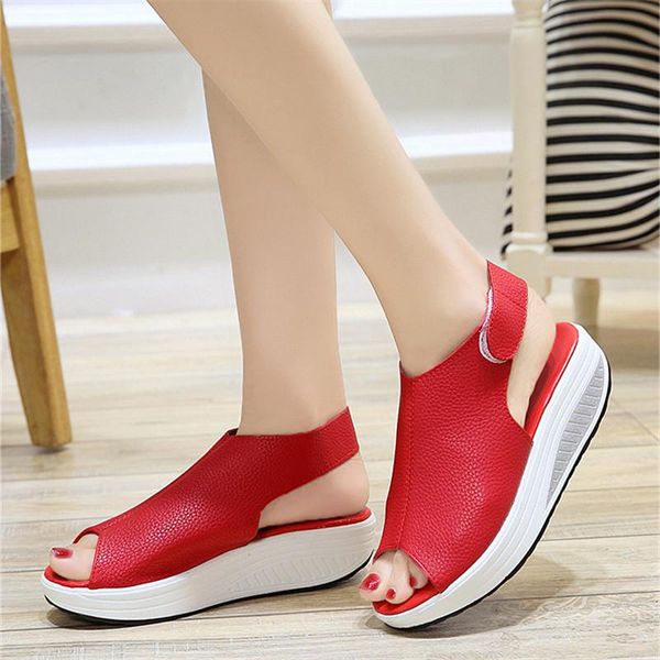 gladiator sandals shoes woman pu leather wedges heels platform open toes flats fish mouth beach women 35-43, Black
gladiator sandals shoes woman pu leather wedges heels platform open toes flats fish mouth beach women 35-43, Black