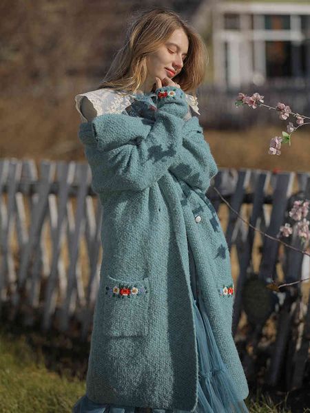 women's knits & tees fall winter women sweater mori gril handmade embroidery casual cardigan coat korean fashion long wool knitted zicg, White
women's knits & tees fall winter women sweater mori gril handmade embroidery casual cardigan coat korean fashion long wool knitted zicg, White