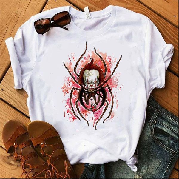 summer women t shirt womens shirts funny it movie femme stephen king harajuku cartoon clown halloween pennywise, White
summer women t shirt womens shirts funny it movie femme stephen king harajuku cartoon clown halloween pennywise, White