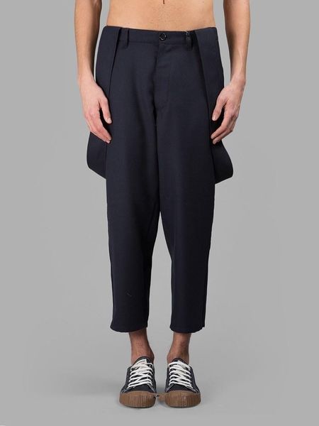 men's pants self-made casual trousers with 9 minutes of back pants., Black
men's pants self-made casual trousers with 9 minutes of back pants., Black