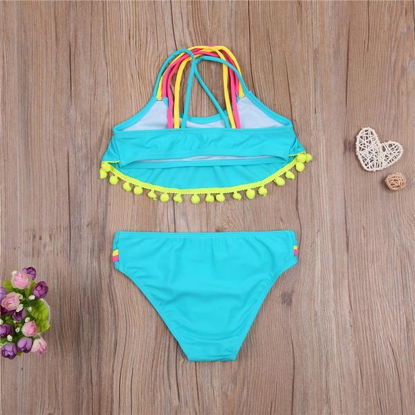 one-piece suits kids swimsuit set girls sleeveless backless o-neck bikini with ball tassels + panties for summer swimwear
one-piece suits kids swimsuit set girls sleeveless backless o-neck bikini with ball tassels + panties for summer swimwear