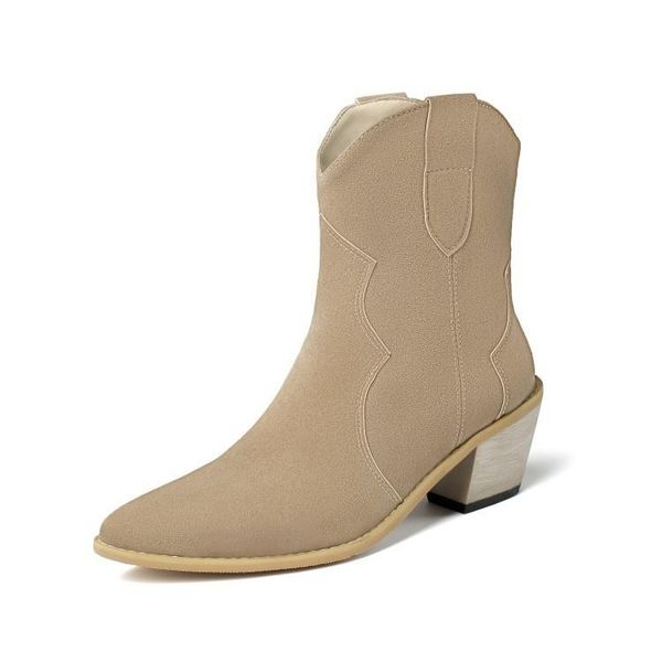 boots women's pointed toe middle thick heels short slip-on suede booties comfortable fall winter outdoor travelling, Black
boots women's pointed toe middle thick heels short slip-on suede booties comfortable fall winter outdoor travelling, Black