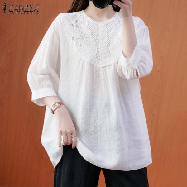 women's blouses & shirts cotton linen loose blusa feminina 2022 summer lace patchwork tunic casual vintage o neck blouse women oversi, White
women's blouses & shirts cotton linen loose blusa feminina 2022 summer lace patchwork tunic casual vintage o neck blouse women oversi, White