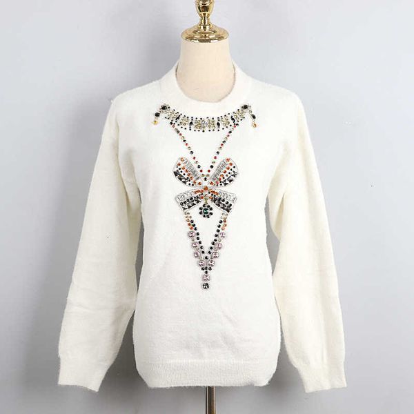 women's sweaters o-neck christmas pink sweet elegant women pullover knitwear winter luxury beaded imitation mink sweater clothing 6sbv, White;black
women's sweaters o-neck christmas pink sweet elegant women pullover knitwear winter luxury beaded imitation mink sweater clothing 6sbv, White;black