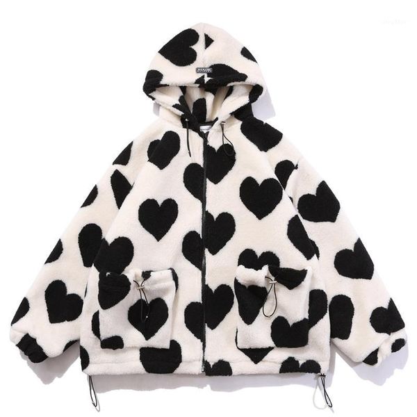 men's jackets cute heart-shaped print lambswool winter autumn jacket men drawstring pockets zipper hooded high street warm couple stree, Black;brown
men's jackets cute heart-shaped print lambswool winter autumn jacket men drawstring pockets zipper hooded high street warm couple stree, Black;brown