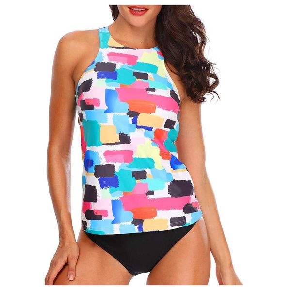 women's swimwear colorful tie-dye print bikini set women swimsuit backless sleeveless tank swimming suit summer beach bathing traje de, White;black
women's swimwear colorful tie-dye print bikini set women swimsuit backless sleeveless tank swimming suit summer beach bathing traje de, White;black