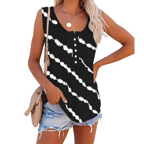 plus size tank women tie dye oblique striped t shirts casual short sleeve loose oversized button up ladies vest summer 210522, White
plus size tank women tie dye oblique striped t shirts casual short sleeve loose oversized button up ladies vest summer 210522, White