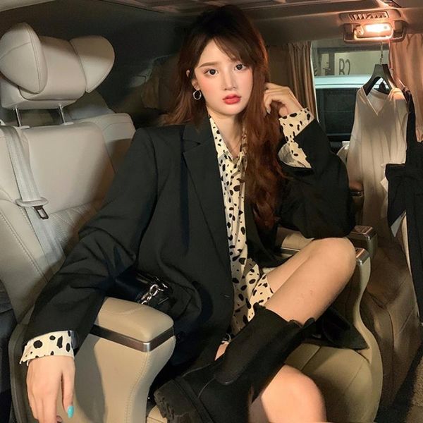 women's suits & blazers womens autumn 2021 korean fashion commute suit collar single-breasted black jacket and casual all-match print s, White;black
women's suits & blazers womens autumn 2021 korean fashion commute suit collar single-breasted black jacket and casual all-match print s, White;black