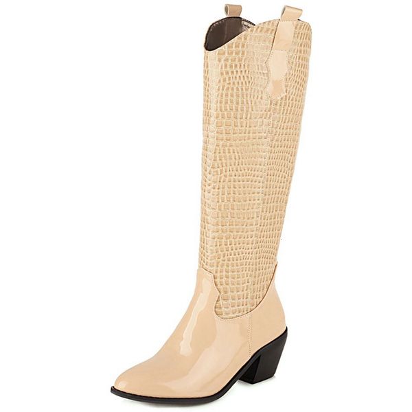 boots brand big size 46 square heels stylish winter shoes women vintage knee high western boots, Black
boots brand big size 46 square heels stylish winter shoes women vintage knee high western boots, Black