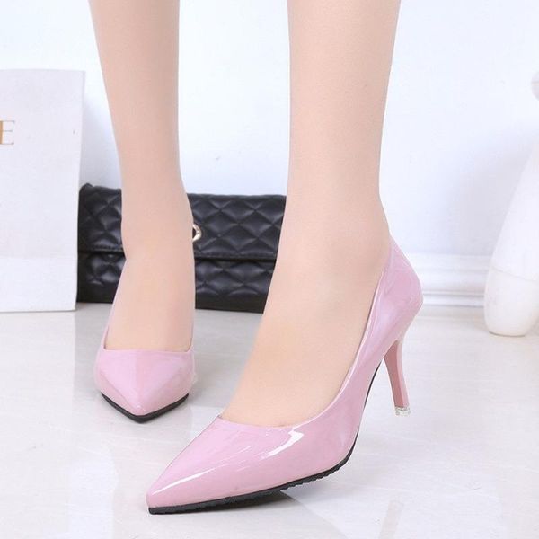 dress shoes korean version of the autumn pointed shallow mouth all-match leather heels for women ladies casual, Black
dress shoes korean version of the autumn pointed shallow mouth all-match leather heels for women ladies casual, Black