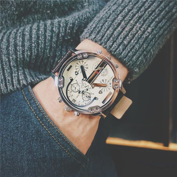 watch male student's fashion big dial assertive european american personalized creative double inserts with calendar men's wristwa, Slivery;brown
watch male student's fashion big dial assertive european american personalized creative double inserts with calendar men's wristwa, Slivery;brown