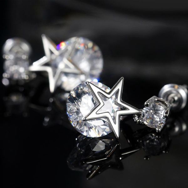 stud creative pentagram solitaire earrings brilliant round cubic zirconia engagement wedding jewelry for women, Golden;silver
stud creative pentagram solitaire earrings brilliant round cubic zirconia engagement wedding jewelry for women, Golden;silver