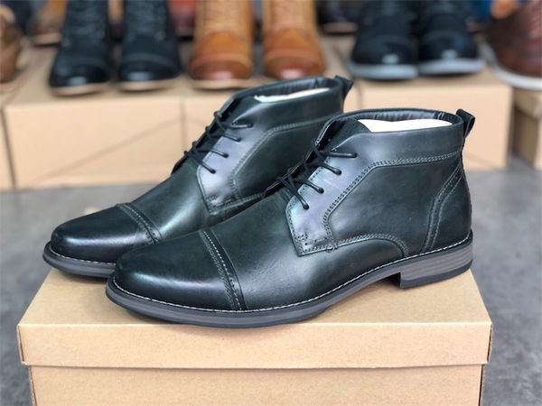 mens designer dress shoes lace-up martin ankle boot formal business boots handmade genuine leather wedding party shoe with box 012, Black
mens designer dress shoes lace-up martin ankle boot formal business boots handmade genuine leather wedding party shoe with box 012, Black