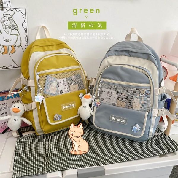 school bags fashion women's backpacks kawaii doll pendant schoolbag for girls contrast color nylon outdoor travel
school bags fashion women's backpacks kawaii doll pendant schoolbag for girls contrast color nylon outdoor travel