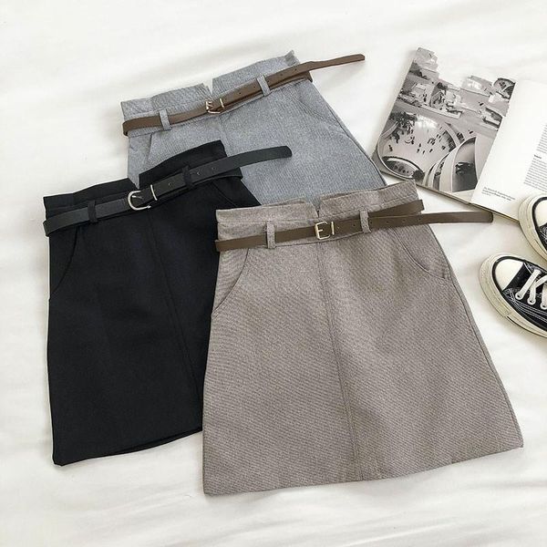 autumn winter casual skirt korean empire solid mini women office lady cute above knee a-line high waist belt skirts, Black
autumn winter casual skirt korean empire solid mini women office lady cute above knee a-line high waist belt skirts, Black