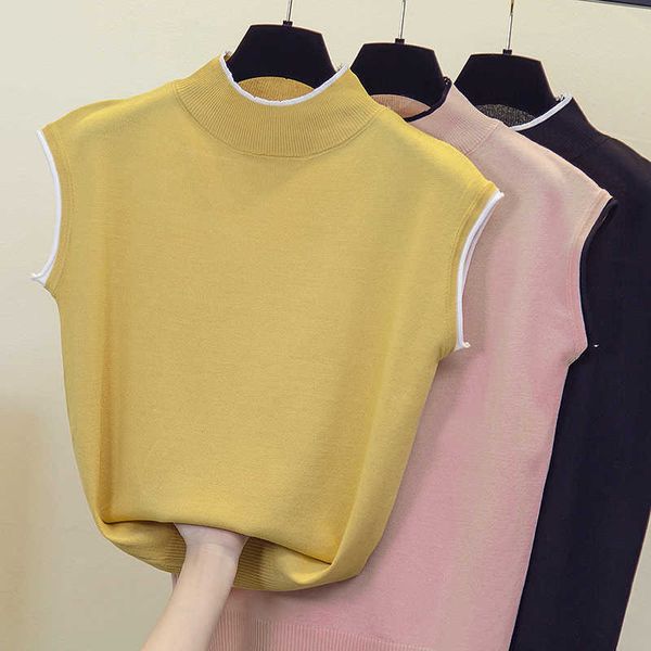 knitted spring autumn sweater tank women blouse sleeveless v neck loose female vest elegant 210604, White;black
knitted spring autumn sweater tank women blouse sleeveless v neck loose female vest elegant 210604, White;black