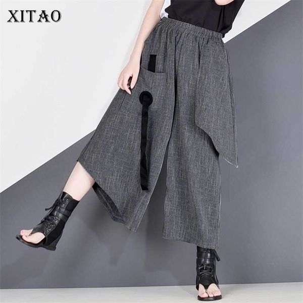 xitao high waist patchwork hit color pants women clothes summer autumn fashion elastic casual wide leg xj19 211115, Black;white
xitao high waist patchwork hit color pants women clothes summer autumn fashion elastic casual wide leg xj19 211115, Black;white