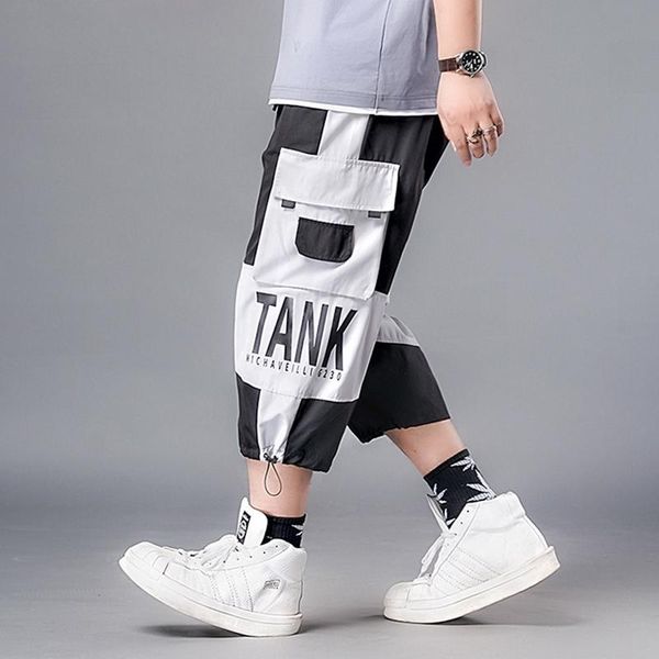 men's pants summer men street cargo pockets letter plus size 7xl cool korea style loose calf length thin, Black
men's pants summer men street cargo pockets letter plus size 7xl cool korea style loose calf length thin, Black