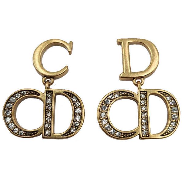 70% off letter full diamond earrings for women's simple geometric earrings, Silver