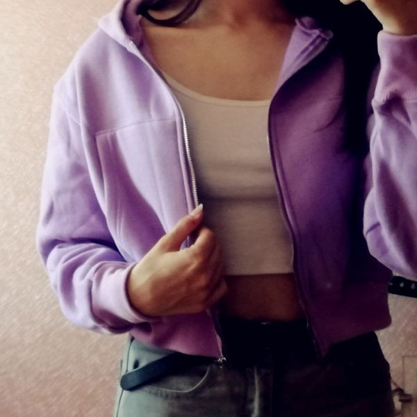 casual solid zip up crop hoodie sweatshirt autumn long sleeve harajuku purple hoodies women sudaderas winter clothes 210415, Black
casual solid zip up crop hoodie sweatshirt autumn long sleeve harajuku purple hoodies women sudaderas winter clothes 210415, Black